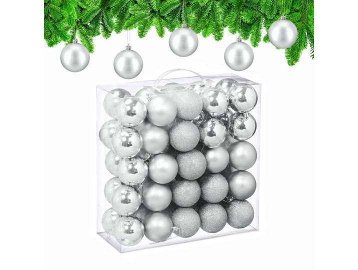 Relaxdays Lot de 50 boules de Noël