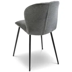 4er-Set BOOOM Stuhl Norman Stoff Grau Anthrazit