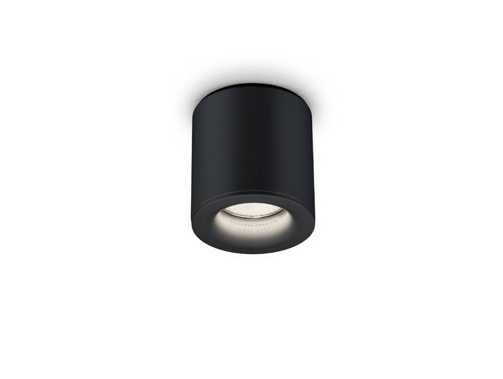 Helestra Lot Außendeckenleuchte, IP65, schwarz Lot, dimmbar, schwarz, Aluminium, Modern, Deckenlampe