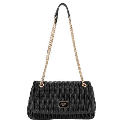 Schultertasche JOOP JEANS "ruga emma shoulderbag shf", Damen, Gr. B/H/T: 29cm x 17cm x 11cm, schwarz, Polyurethan (PU), unifarben, Taschen Schultertasche, Damen Schultertasche mit Überschlag & Magnetverschluss