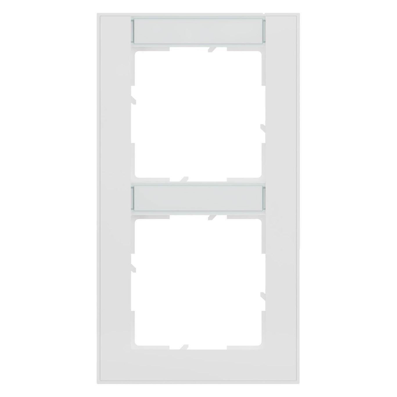 Legrand Seano+ 2-fach Rahmen vertikal mit Beschriftungsfeld (765992)