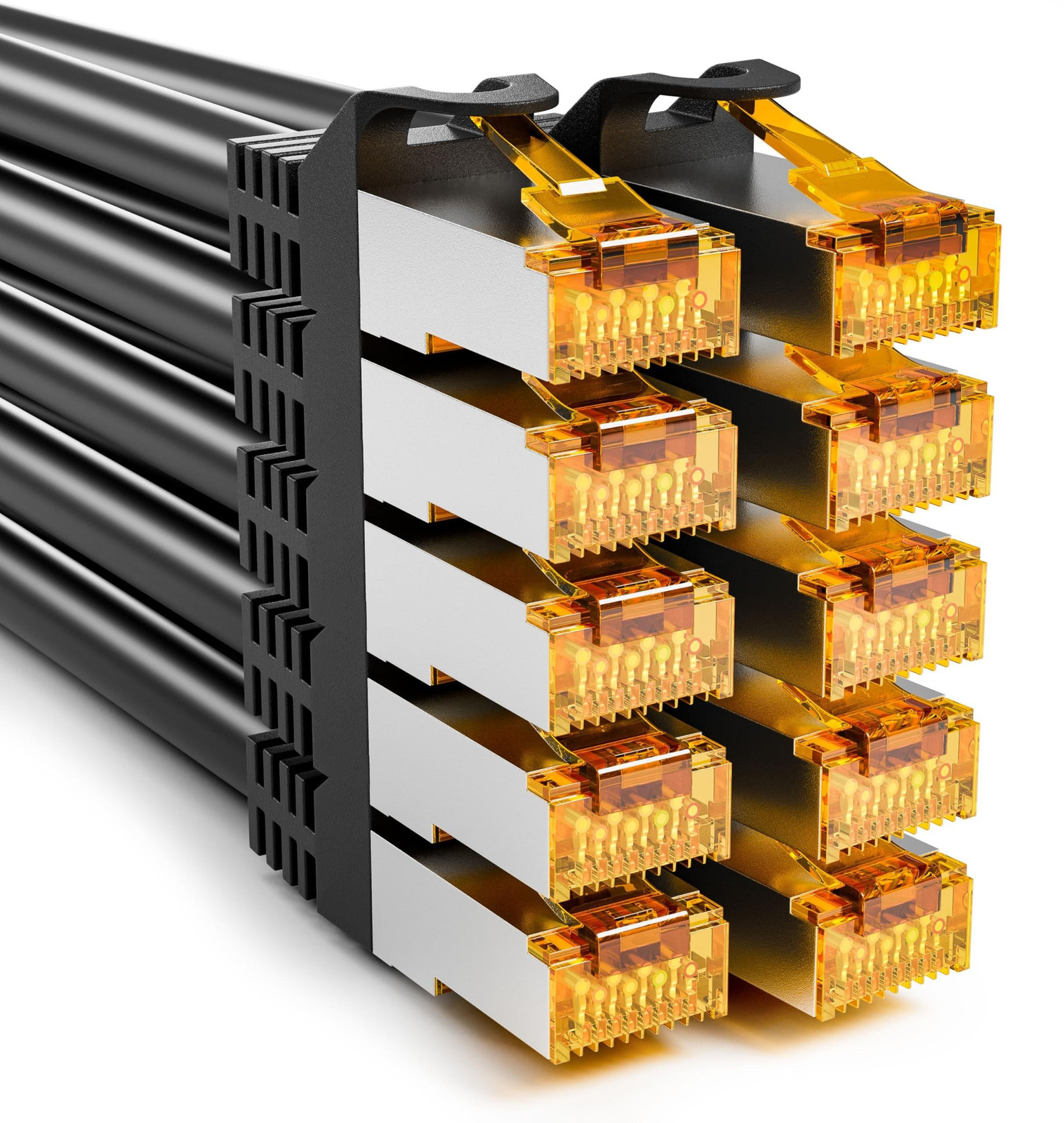 Merkloze CAT 7 Patchkabel voor hoge snelheid internetverbinding, 3 x 10 m
