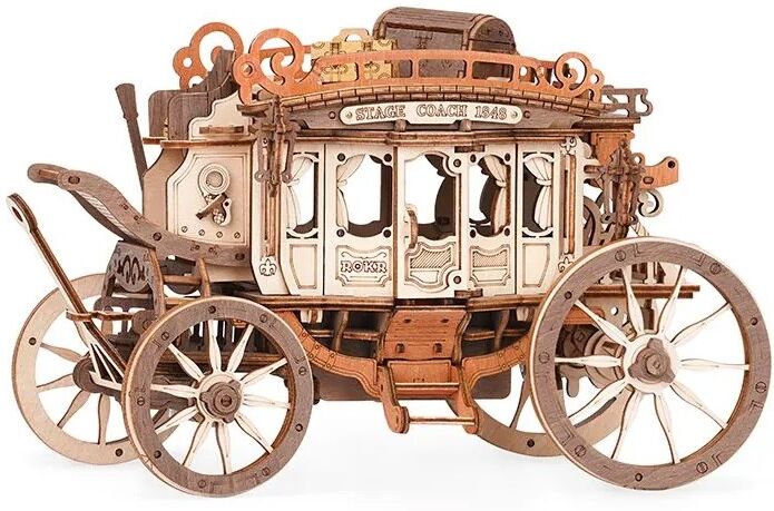 Diligenge européenne / Stage Coach - Puzzle 3D muscial en bois ROKR