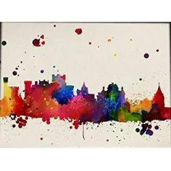 POSTER Pamplona City A3 Schwarzer Rahmen