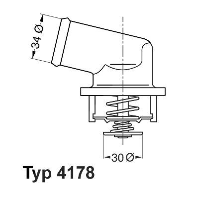 Wahler Thermostat, Kühlmittel [Hersteller-Nr. 4178.92D] für Opel, Vauxhall