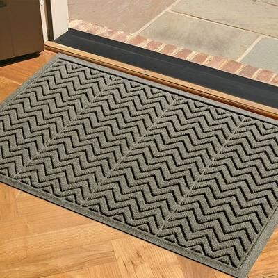 Bungalow Dba Matterly Chevron Doormat 35 x 23, 35 x 23, Gray