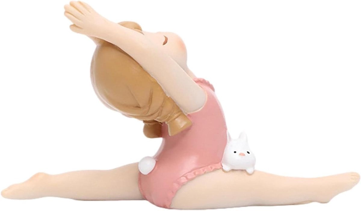 Keramisch Yoga Figuur - Rustiek Ornament in Bronskleur voor Tafeldecoratie