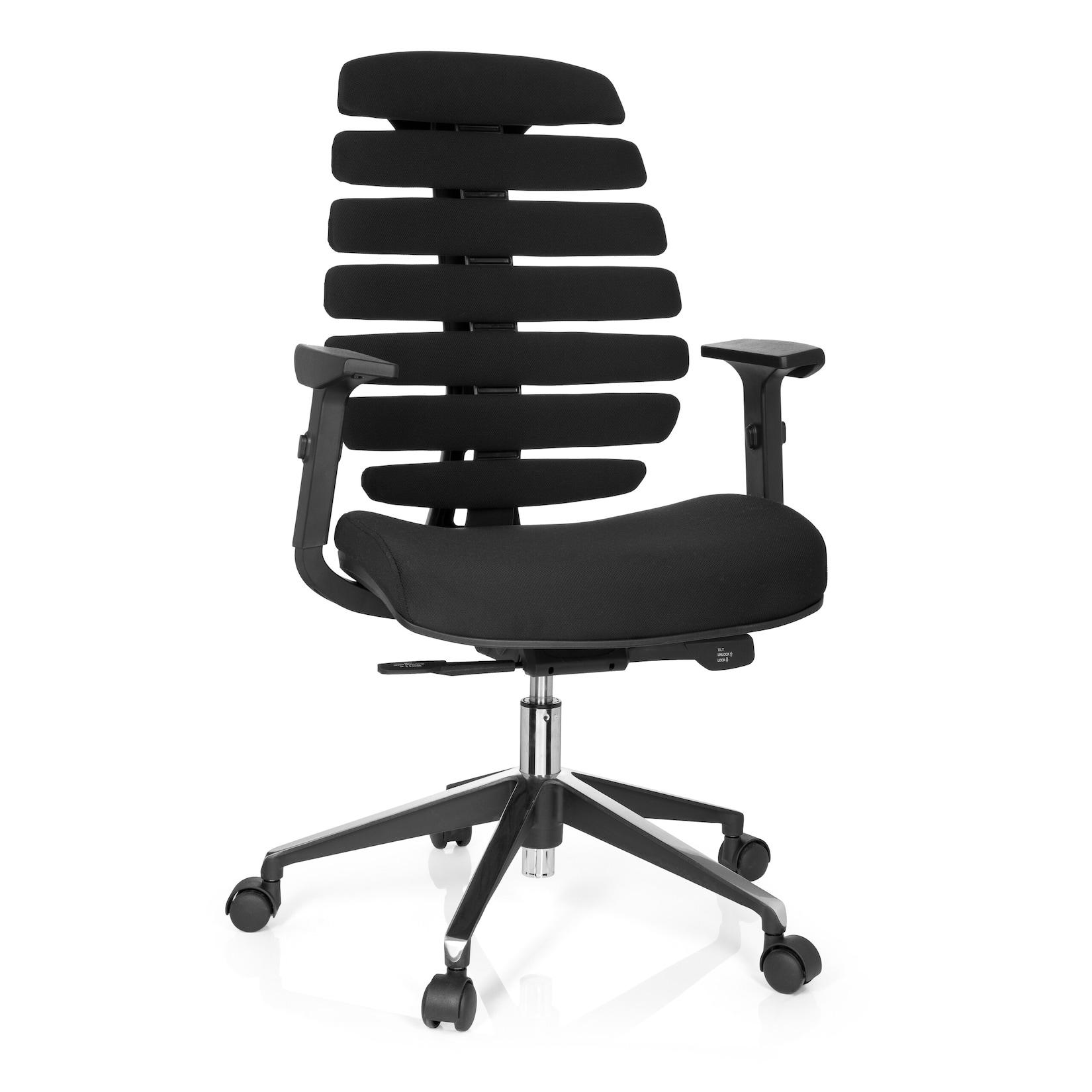 hjh OFFICE Profi Bürostuhl ERGO LINE II Stoff mit Armlehnen