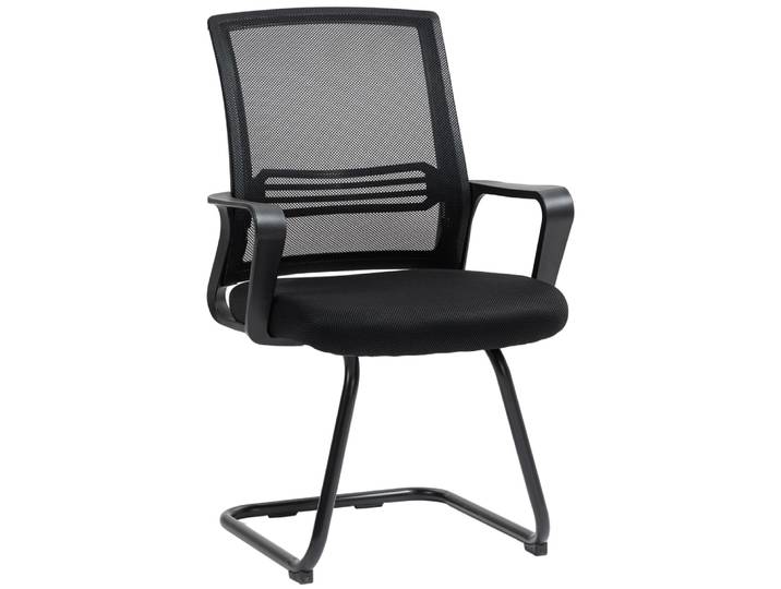 Chaise de réunion ergonomique en maille noir
