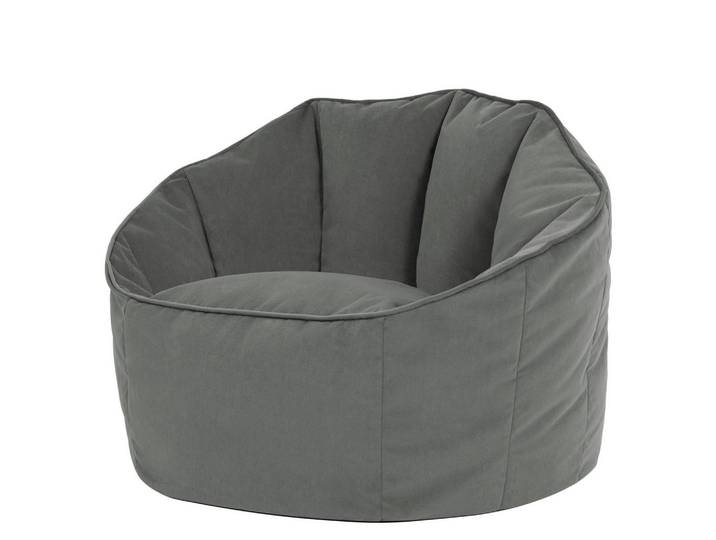icon Sitzsack-Sessel Sirena, Grau, 180 L, Zylindrisch, 77x64x74 cm, Wohnzimmer, Sessel, Sitzsäcke, XXL Sitzsäcke