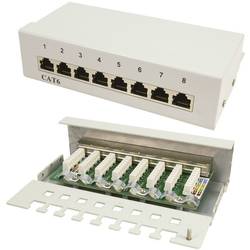 LogiLink NP0016A 8 Port Netzwerk-Patchbox CAT 6 1 HE Mehrfarbig Bestückt