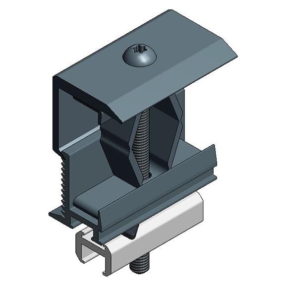 Van der Valk Solar Systems 721552ZW Endklemme aus Aluminium für Aluminiumprofil in schwarz (Solaranlage Montagematerial) (721552ZW)