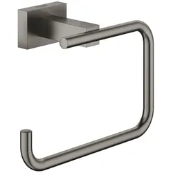 Grohe, Toilettenpapierhalter, WC-Papierhalter Essentials Cube ohne Deckel hard graphite gebürstet