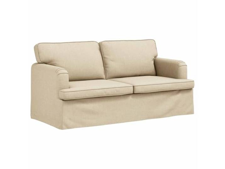 Todiikf Modulares Sofa 2-Sitzer Stoff Couch Creme 162x80x85 cm Ergonomisches modulares Polstersofa mit Metallgestell und cremigem Stoffbezug, ideal fürs Wohnzimmer und Schlafzimmer.
