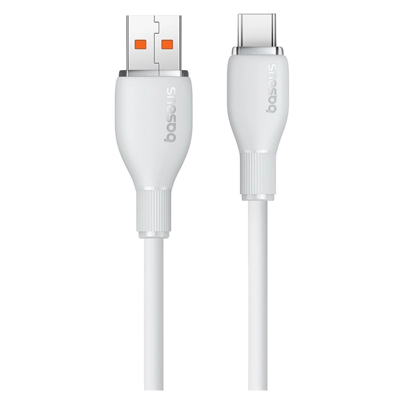 Baseus Kabel Pudding 100W USB-A - USB-C 1,2m - biały (1.20 m, 100 W) (6932172650148)