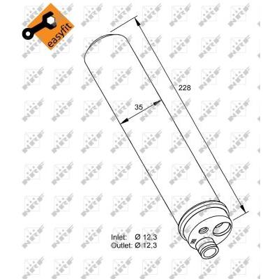 NRF Trockner, Klimaanlage EASY FIT 33297 für VW