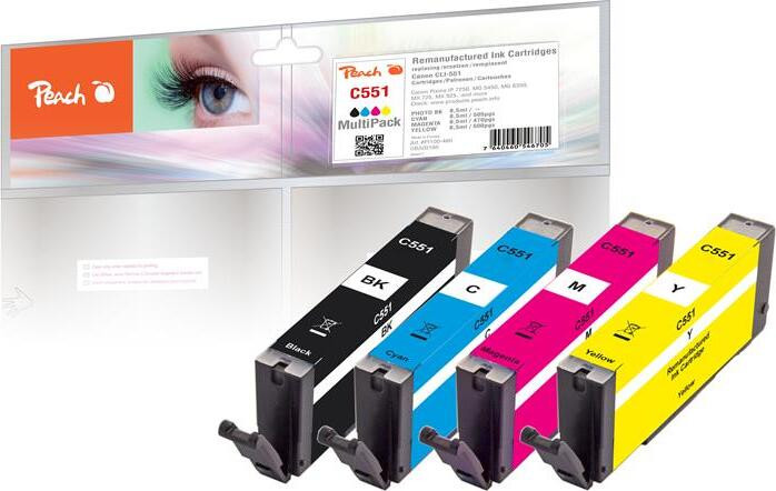Peach compatibele inktcartridges voor Canon CLI-551 multipack