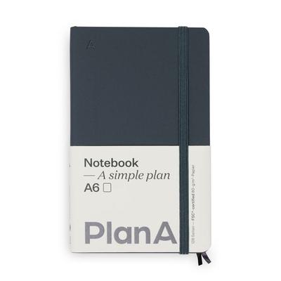 Notizbuch A6 Softcover Cool Coal Blanko, 128 Seiten