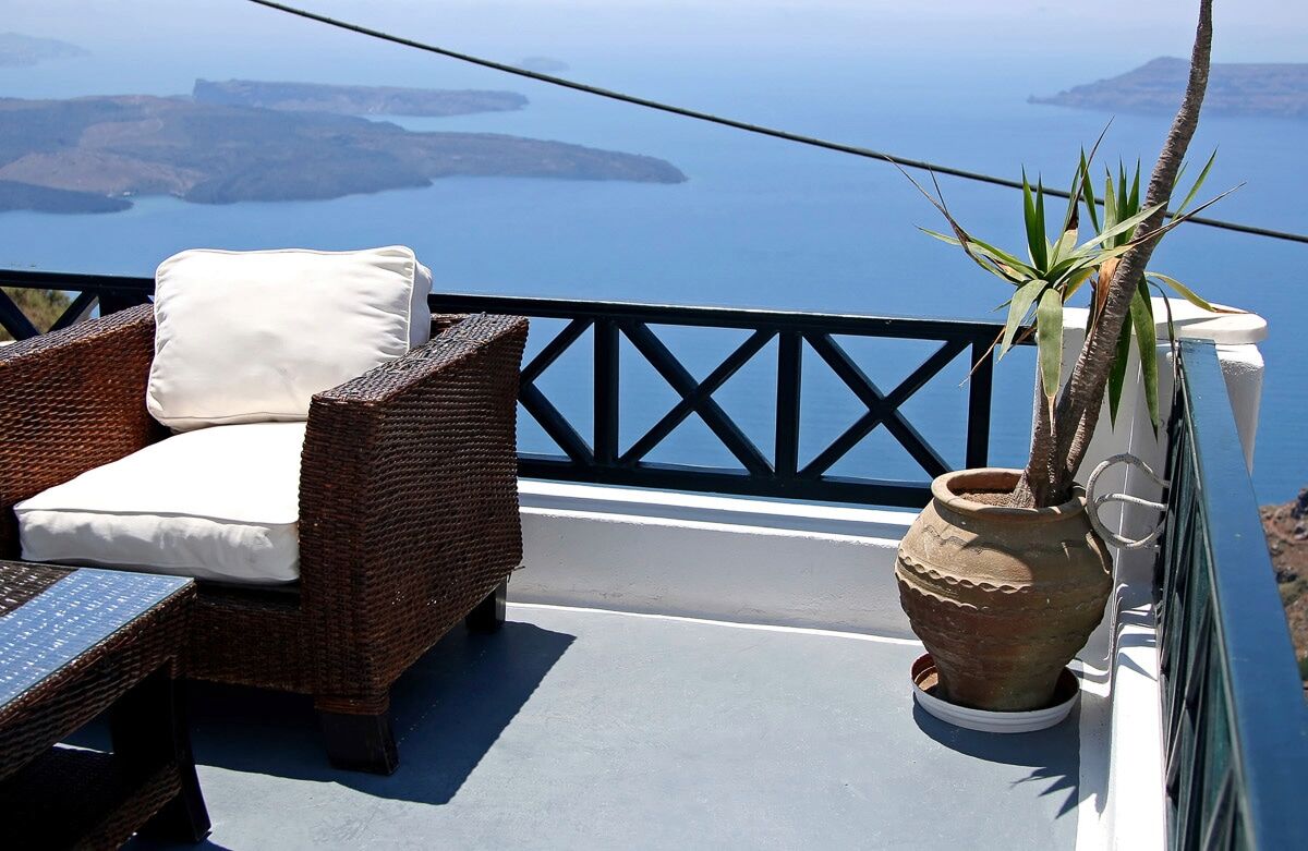 Papermoon "Santorini Inselblick" bunt B/L: 2,5m x 1,86m, Bahnen: 5 Stk.