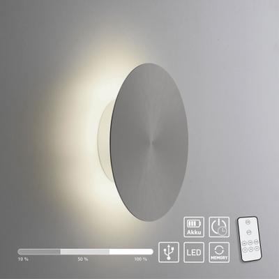 PAUL NEUHAUS Wandleuchte "AKKU PUNTU", grau, 1, Ø 18cm, 1 Stk., Leuchten, Wandleuchte