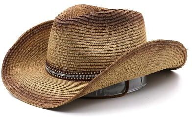LightInthebox Men's Sun Hat Cowboy Hat Fedora Trilby Hat Black Red Straw Rope Vintage Style Fashion 18th Century Daily Theme Party Solid / Plain Color Sunscreen Cosplay