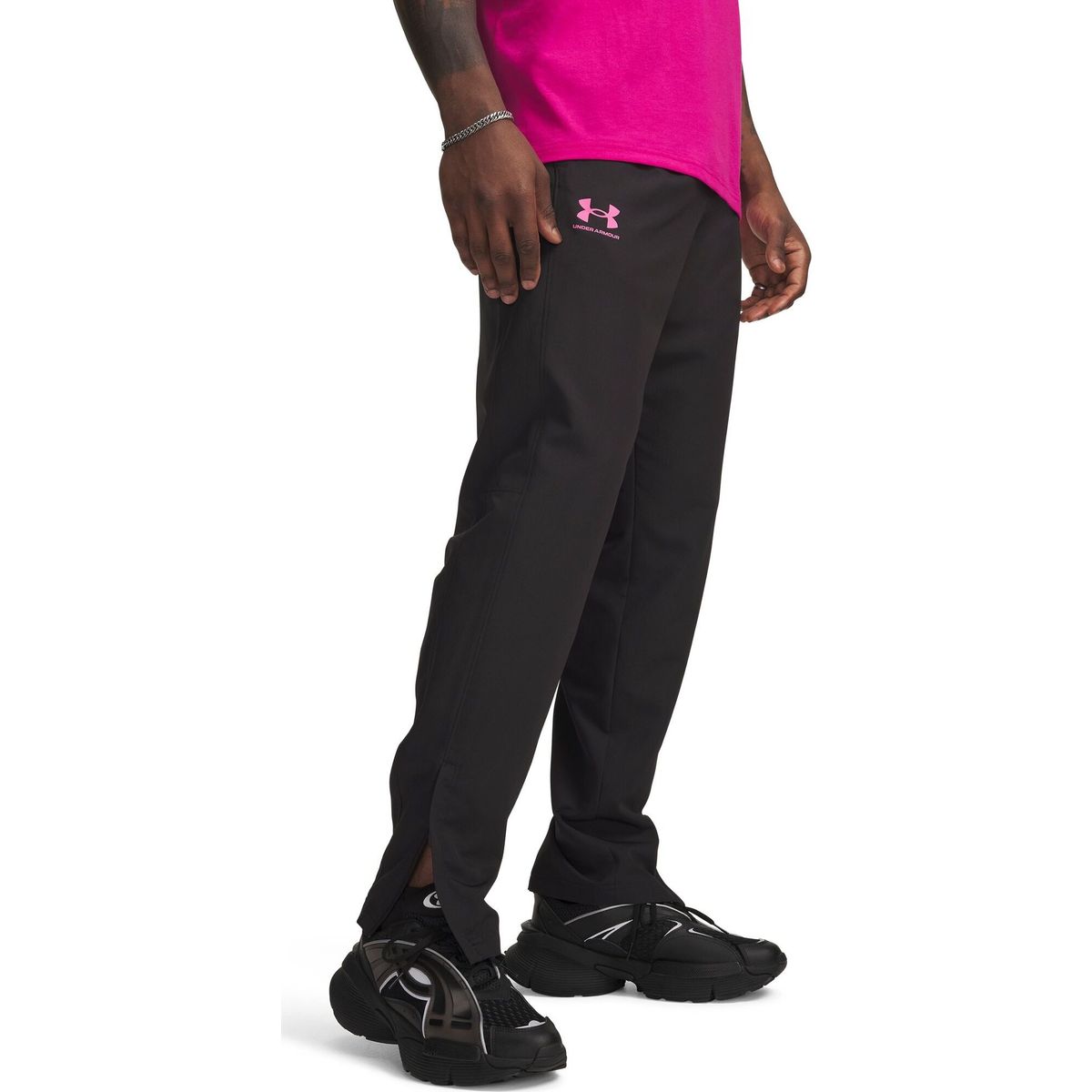 Under Armour Rival Wvn Windbreaker Pants black pink frenzy (008) L 1390150-008-LG