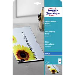 Avery-Zweckform 2500 2500 Selbstklebefolie DIN A4 Tintenstrahldrucker Transparent 10 St.