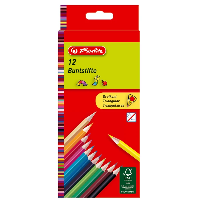 herlitz Buntstifte farbsortiert, 12 St.