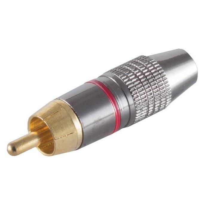 Shiverpeaks S/CONN maximum connectivity Cinchstecker, Bronze Metall, vergoldet, rot (Cinch Kabel) (52024-R)