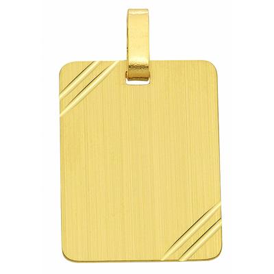 Kettenanhänger ADELIA´S "Damen Goldschmuck 333 Gold Gravurplatte Anhänger", gold, Schmuckanhänger, Damen, Gold, Kettenanhänger, 333 Gold Goldschmuck für Damen