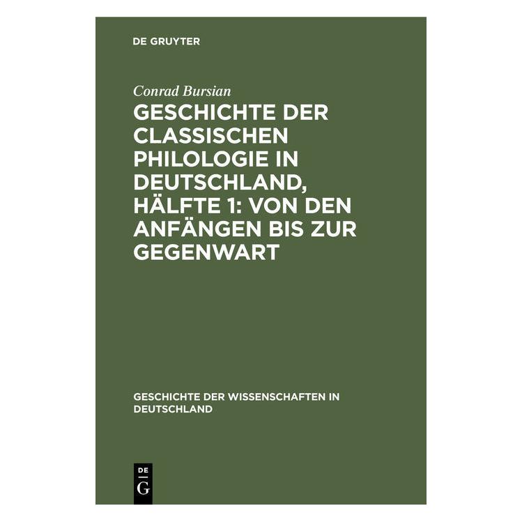 De Gruyter Bursian:Geschichte der classischen Phil (Deutsch, Hardcover, Conrad Bursian) (67766436)