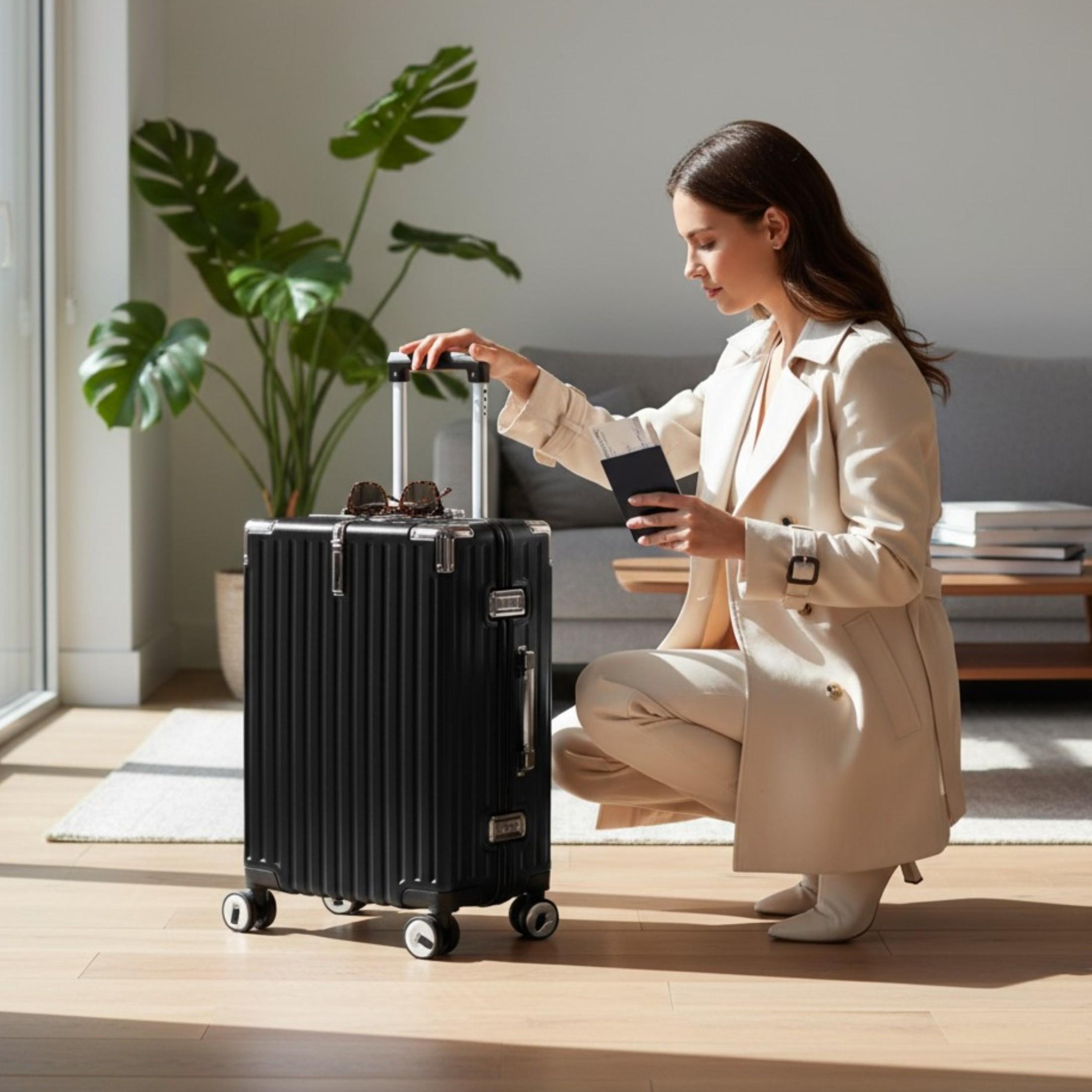 Robuster Hardshell-Kabinenkoffer 36 x 24 x 56 cm Gepäck für Easyjet, Ryanair, Wizzair