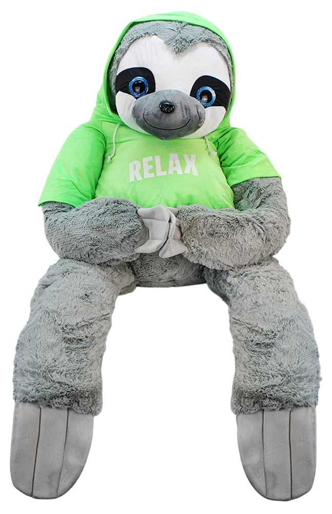 BEMIRO XXL Pluche Reuzenluiaard met Hoodie Groen, 125 cm