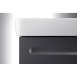 Duravit No.1 Möbelset 1000, inklusive Waschtisch, Waschtischunterbau, Spiegel, N10183049490000, Farbe: Graphit Matt Dekor