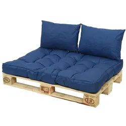 Amicasa, Gartenlounge, Blaues Bankkissen
