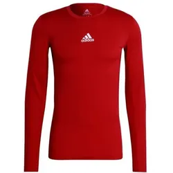 adidas Techfit Compression Langarm Shirt Herren - rot - 2XL