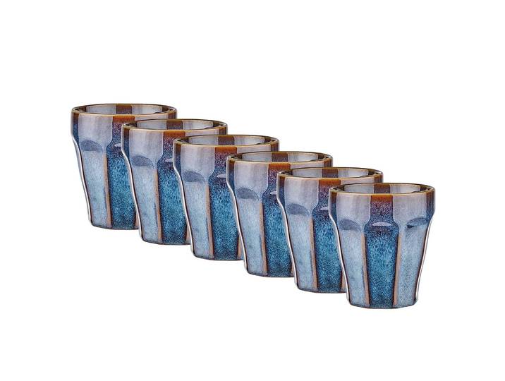 Kaffeetasse BERGAMO 6er-Set Ø 9cm Blau/Blau