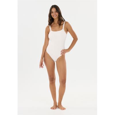 Badeanzug ATHLECIA "Florita", Damen, Gr. 34, weiß, 92% Polyamid, 8% Elasthan, gestreift, Badeanzüge Badeanzug, mit gerippter Struktur