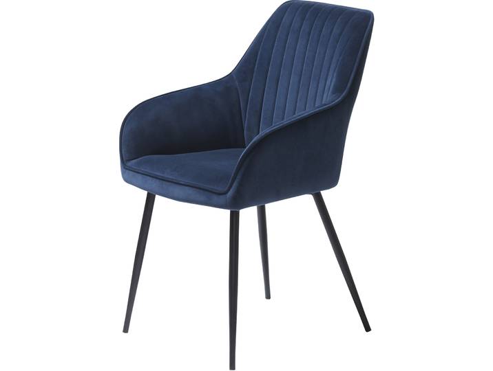 Stilvoller Stuhl 2er-Set Nort Stoff blau - Material: Polyester - Stuhl 2er-Set