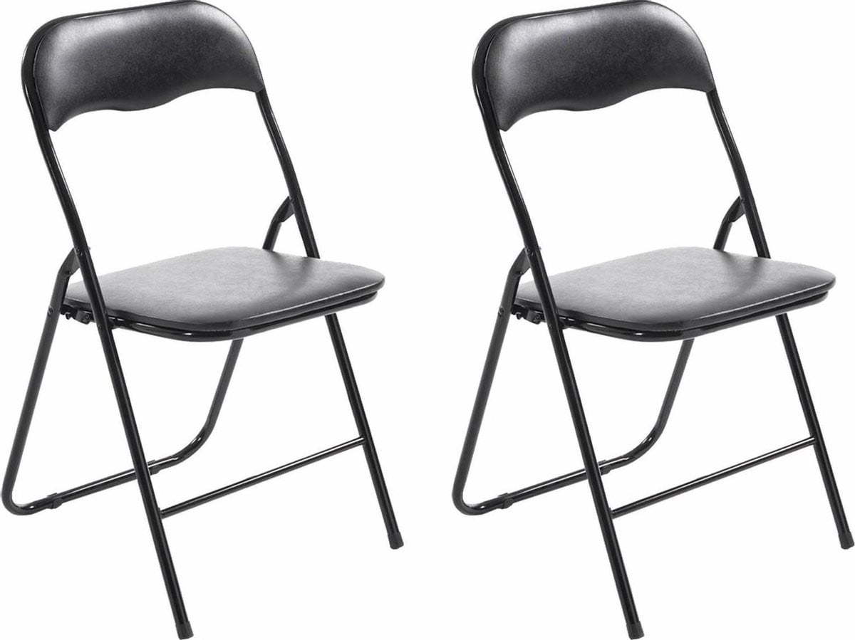 CLP Felix Set van 2 klapstoelen zwart/zwart
