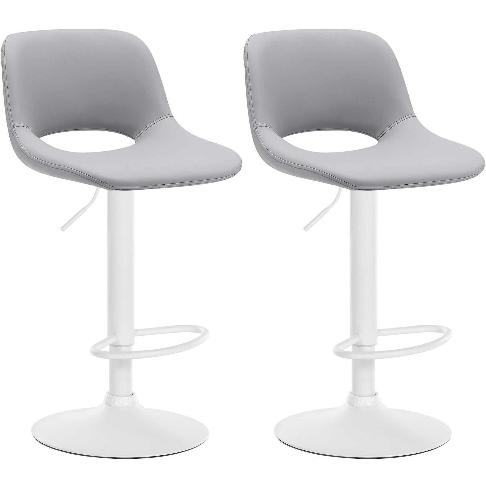 CLP 2er Set Barhocker Camden I Kunstleder-Bezug
