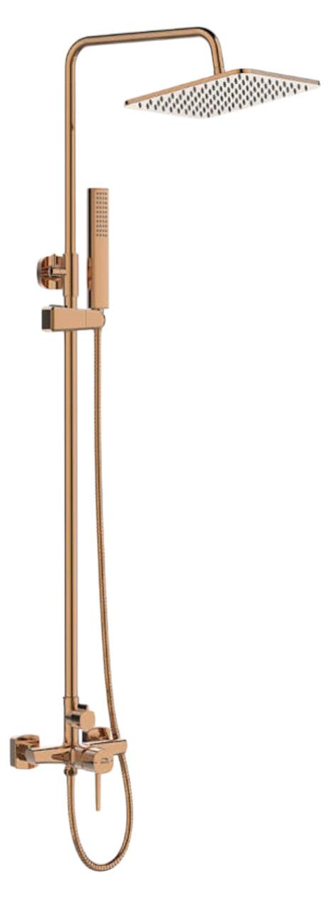 Duschsäule mit Einhebelmischer Duschset roségold