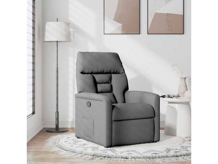 BEST-HOME Fauteuil fonction de levage (Taille unique)Pour Salon/Séjour - Fauteuil inclinable Gris foncé Tissu 1parcel8847