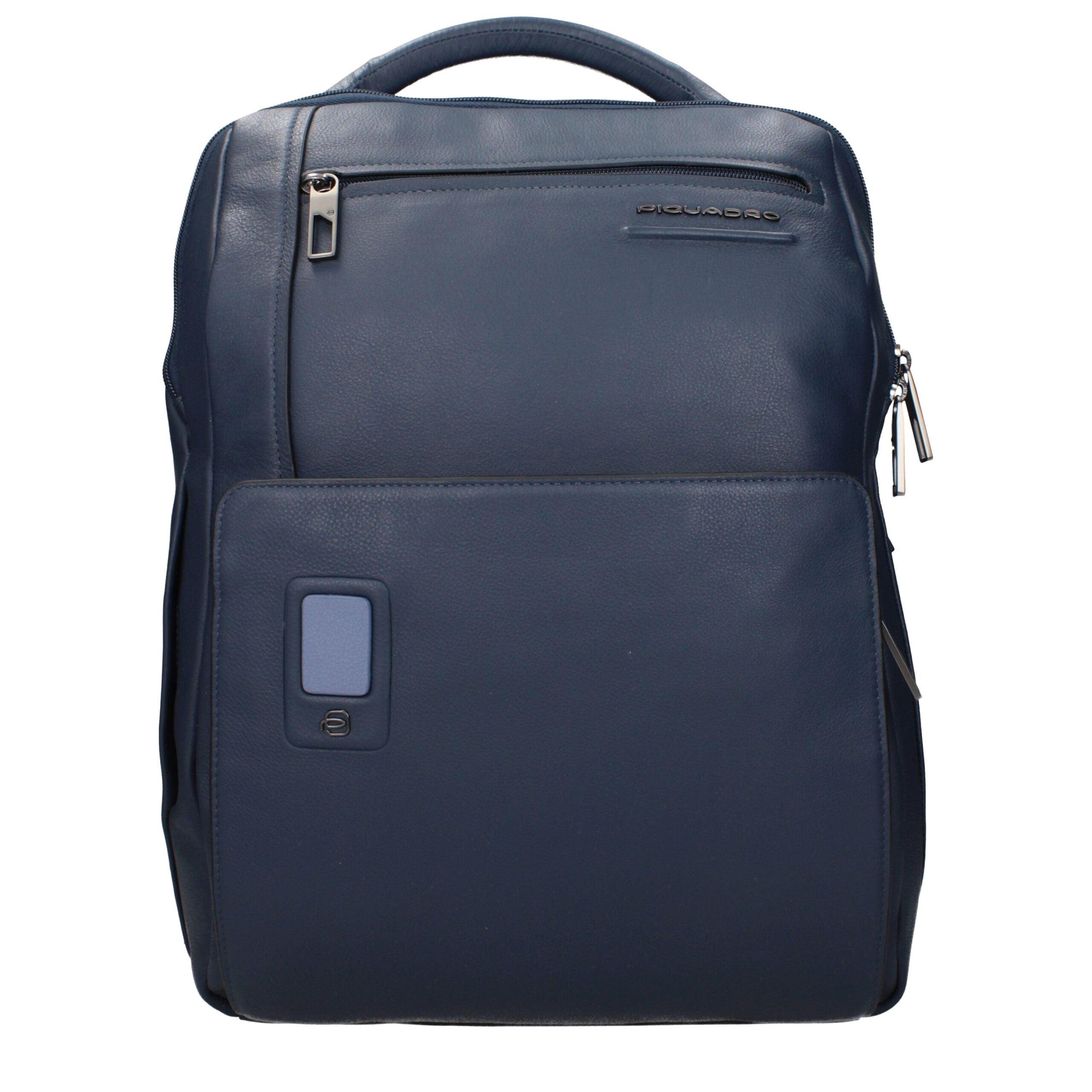 Piquadro Blauer Leder Rucksack