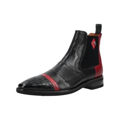 Stiefelette MELVIN & HAMILTON "Melvin & Hamilton Stiefelette Leder", Herren, Gr. 42, rot (schwarz, rot), Leder, Schuhe Stiefelette