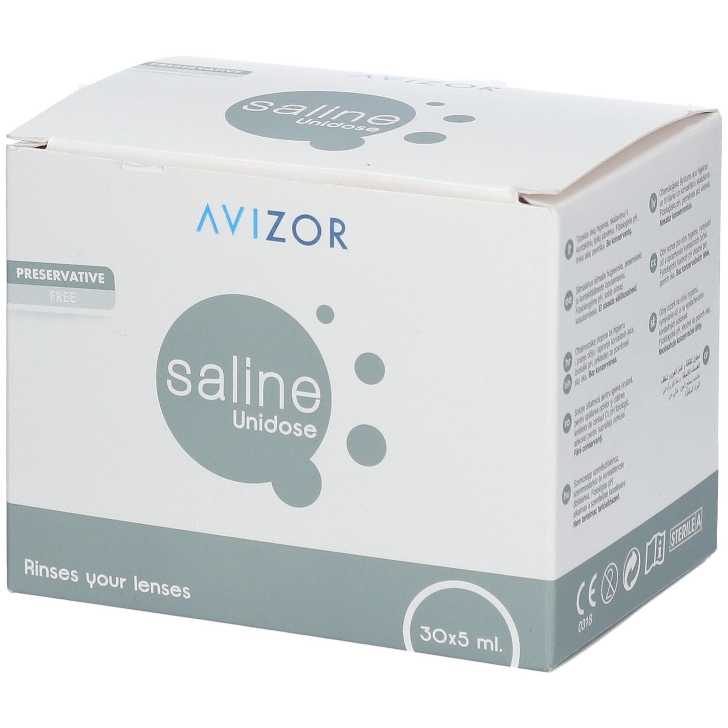 Saline Oplossing Unidoses 30x5 ml Aufbewahrungs- und Reinigungslösung