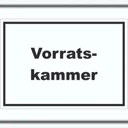 HB-Druck Vorratskammer Aufkleber mit Text Pantry Reserve waagerecht A9 (37x52mm)