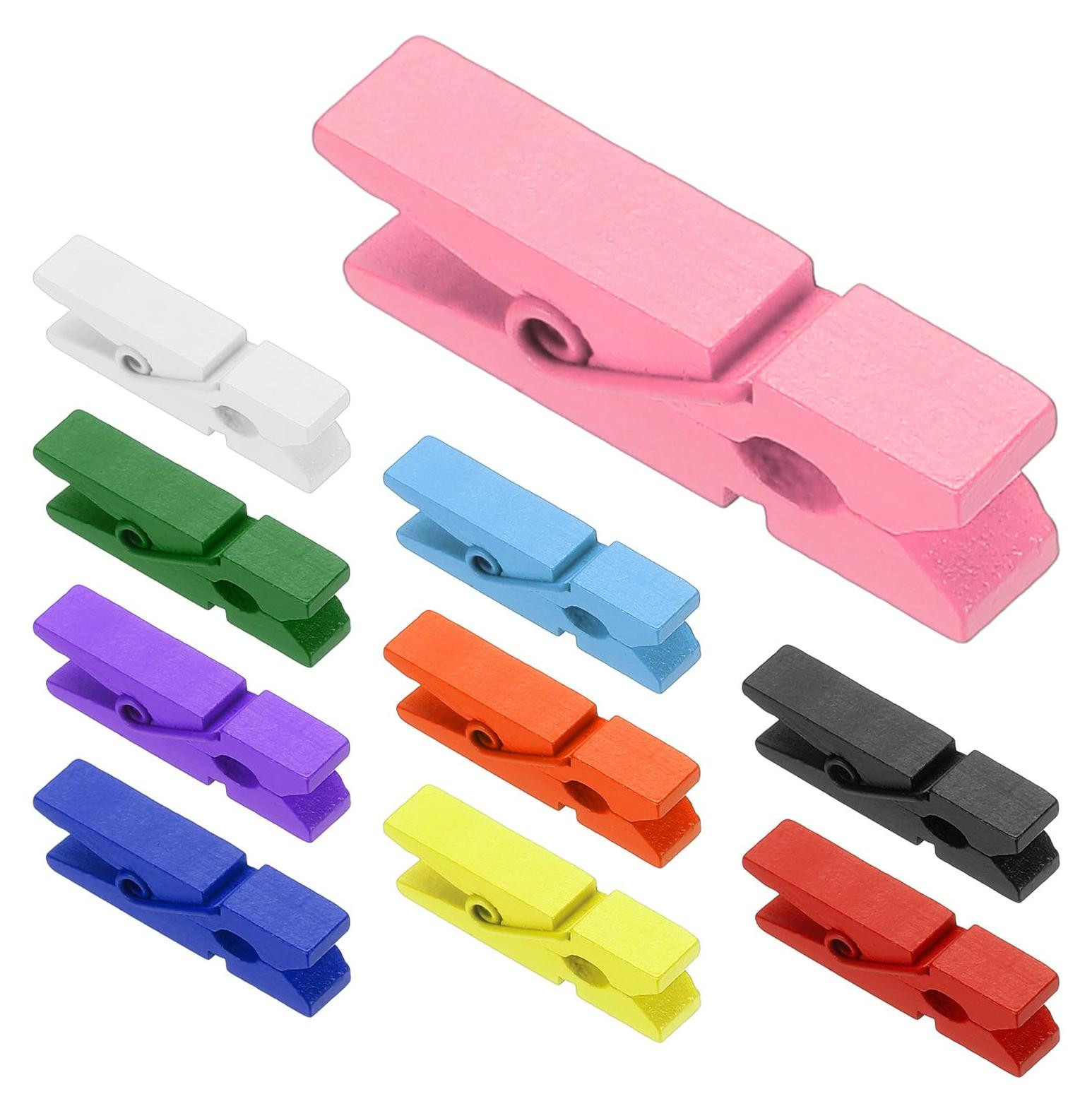 Solidchoice Mini Houten Wasknijpers - 50 Stuks - Multicolor