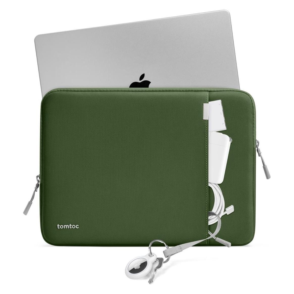 tomtoc Defender A13 13" Laptop Sleeve, Green (13", Apple) (A13C2T1)