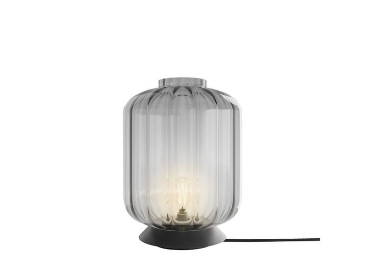 s.luce Tischlampe Velo Klar Ø 25cm, Glas, Zylindrisch, E27, 25x30x25 cm, Lampen & Leuchten, Innenbeleuchtung, Tischlampen
